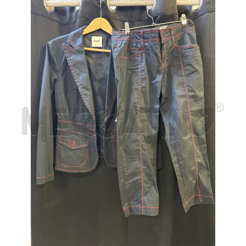 COMPLETO DONNA MOSCHINO BLU CUCITURE ROSSE | Mercatino dell'Usato Ciampino 1