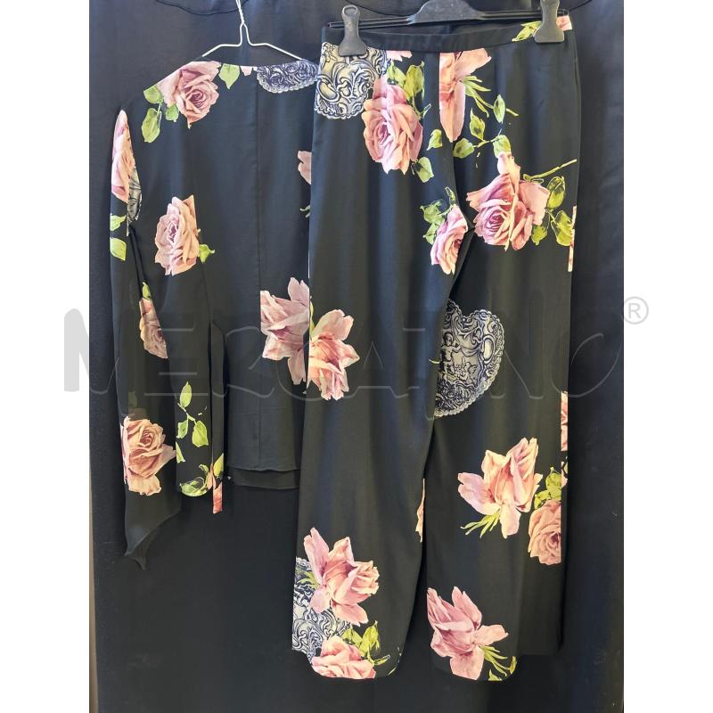 COMPLETO DONNA NERO FIORI ROSA MARIELLA BURIANI SETA | Mercatino dell'Usato Ciampino 3