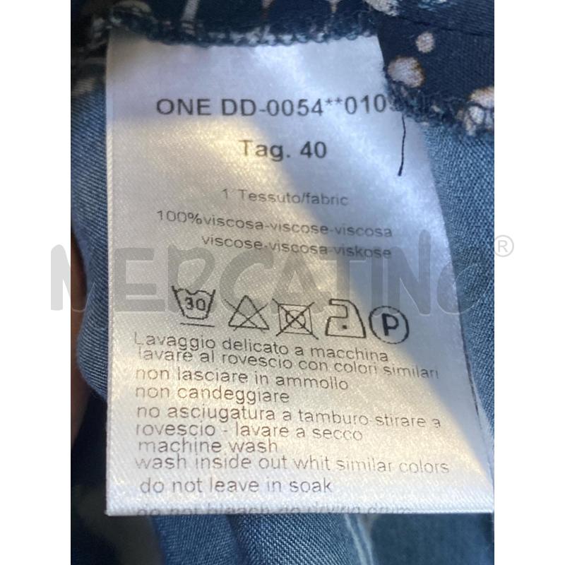 COMPLETO DONNA ONE1 PANT+TOP BLU FIORI BIANCHI  | Mercatino dell'Usato Ciampino 4