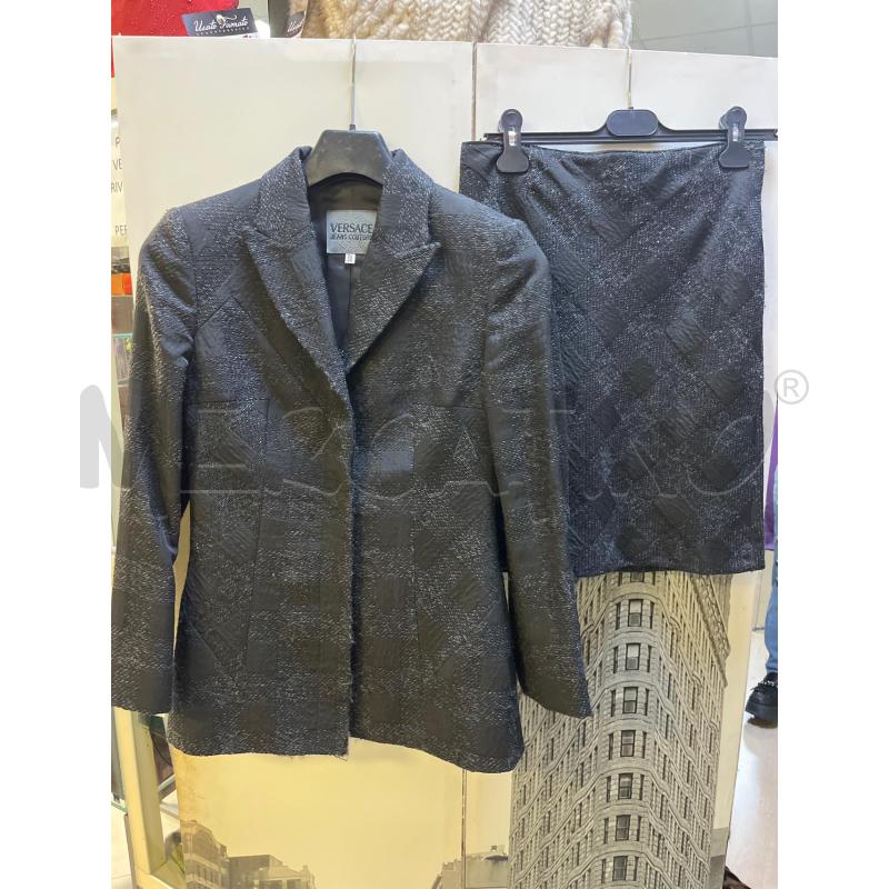 COMPLETO DONNA VERSACE JEANS COUTURE NERO GONNA + GIACCA | Mercatino dell'Usato Ciampino 1