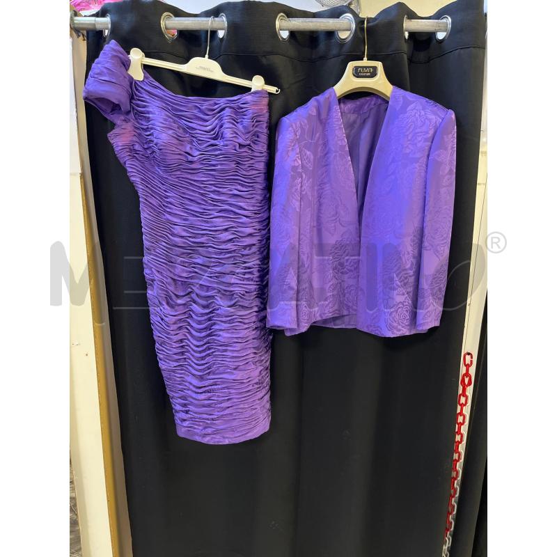 COMPLETO DONNA VIOLA VESTITO CON GIACCA SARTORIALE | Mercatino dell'Usato Ciampino 1