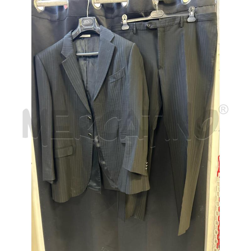 COMPLETO UOMO CARLO PIGNATELLI 3PZ NERO GESSATO | Mercatino dell'Usato Ciampino 1