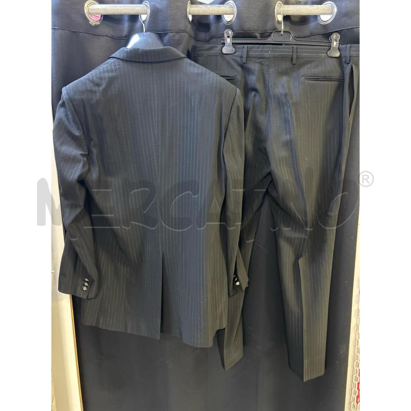 COMPLETO UOMO CARLO PIGNATELLI 3PZ NERO GESSATO | Mercatino dell'Usato Ciampino 3