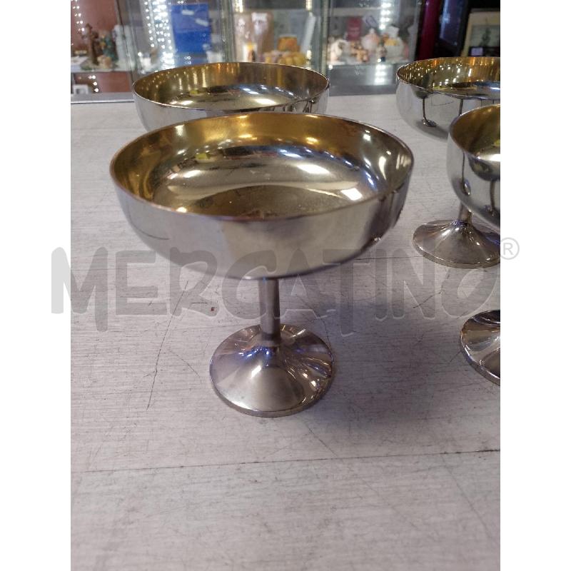COPPETTE PZ. 6 METALLO ARG.ORO  | Mercatino dell'Usato Ciampino 2