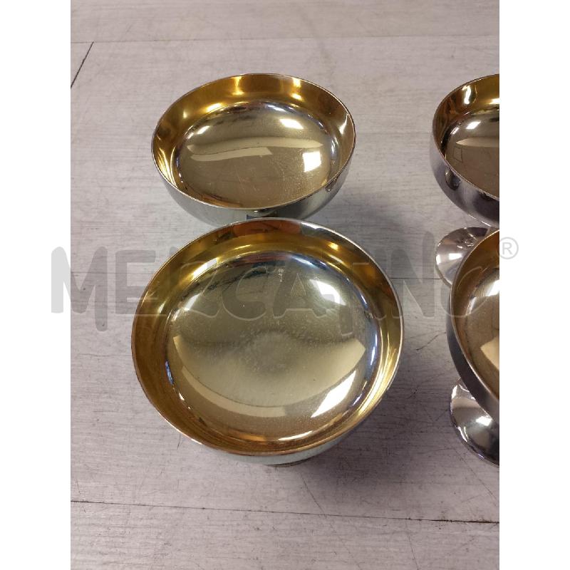 COPPETTE PZ. 6 METALLO ARG.ORO  | Mercatino dell'Usato Ciampino 3