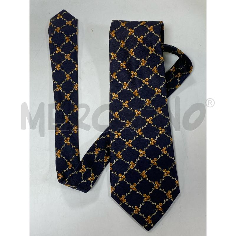 CRAVATTA PIERRE BALMAIN BLU FIORI GIALLI | Mercatino dell'Usato Ciampino 1