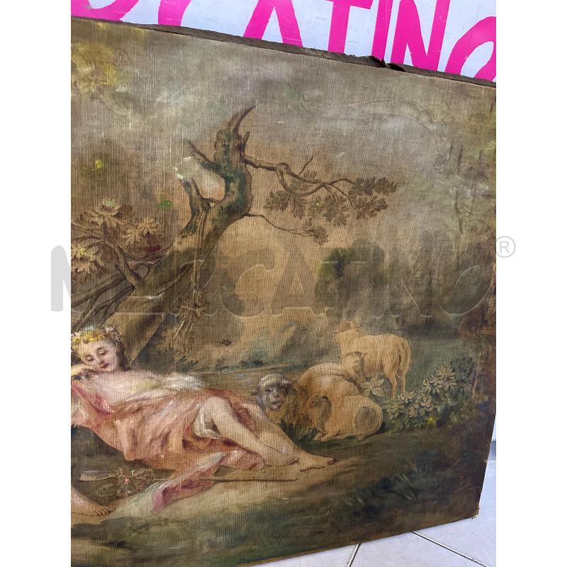 DIPINTO SU TELA SCENA GALANTE CON GREGE EPOCA | Mercatino dell'Usato Ciampino 3