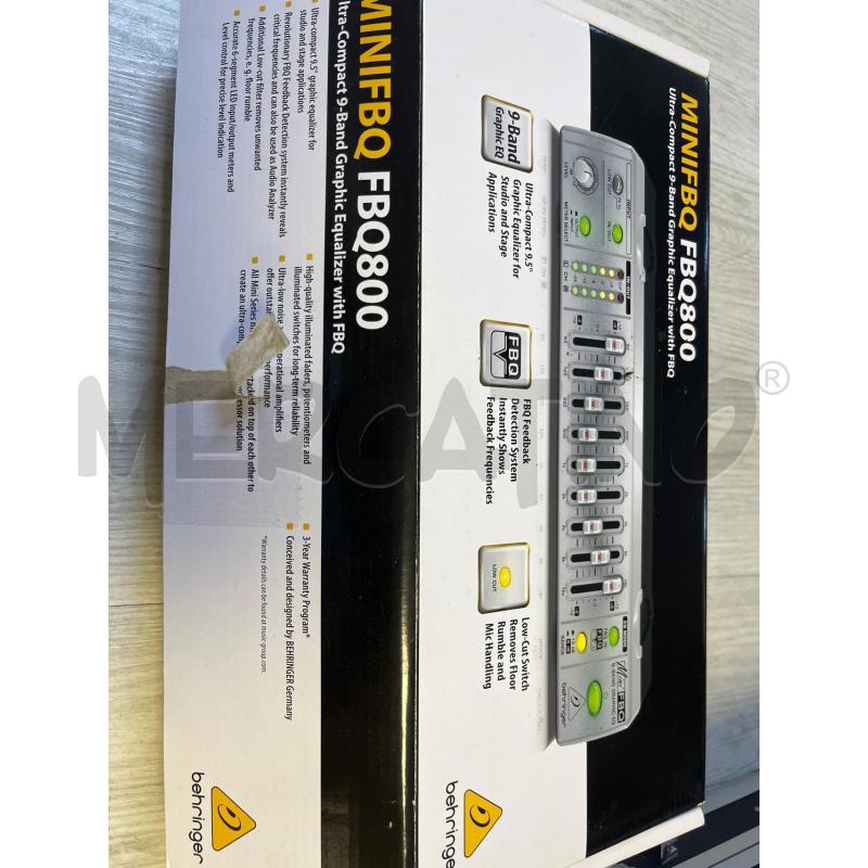 EQUALIZZATORE BEHRINGER GRAFICO MINIFBQ 800 | Mercatino dell'Usato Ciampino 2