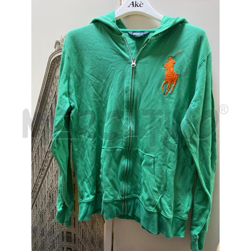FELPA DONNA RALPH LAUREN VERDE ZIP | Mercatino dell'Usato Ciampino 1