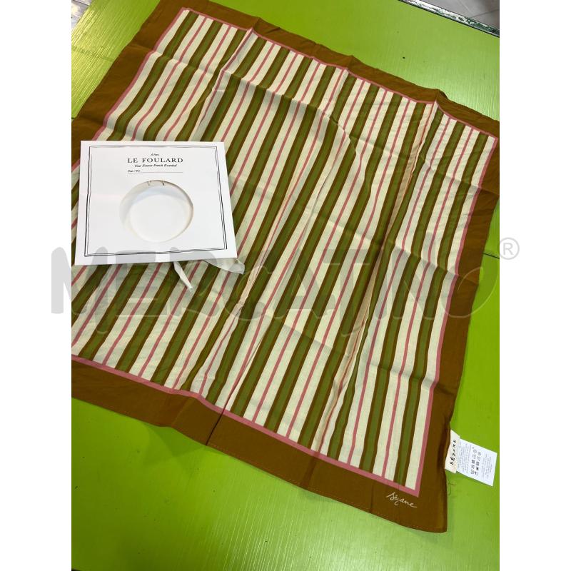 FOULARD SEZANE STR BEIGE VERDI ROSA | Mercatino dell'Usato Ciampino 1