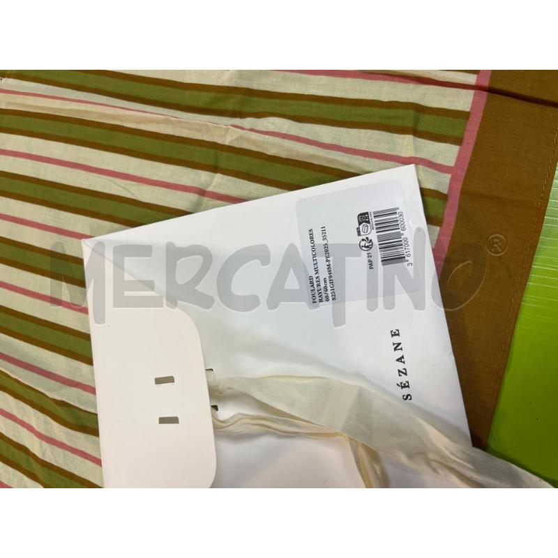 FOULARD SEZANE STR BEIGE VERDI ROSA | Mercatino dell'Usato Ciampino 4