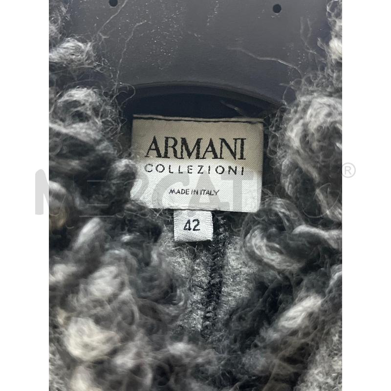 GIACCA DONNA ARMANI COLLEZIONI GRIGIA NERA PAILL LANA | Mercatino dell'Usato Ciampino 4