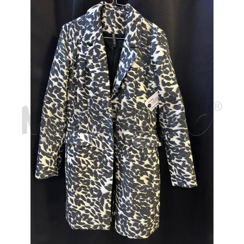 GIACCA DONNA MANILA GRACE LUNGA DISEGNI NERI E BEIGE | Mercatino dell'Usato Ciampino 1