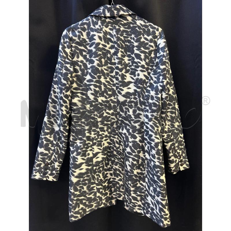 GIACCA DONNA MANILA GRACE LUNGA DISEGNI NERI E BEIGE | Mercatino dell'Usato Ciampino 3