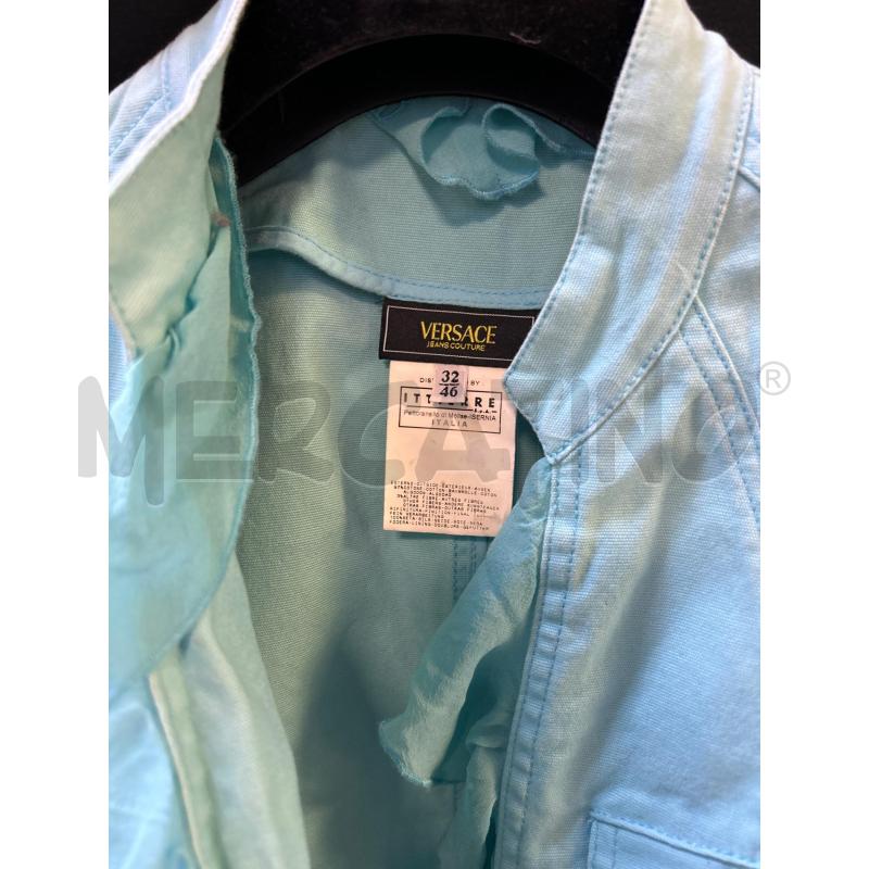 GIACCA DONNA VERSACE JEANS COUTURE CELESTE  | Mercatino dell'Usato Ciampino 2