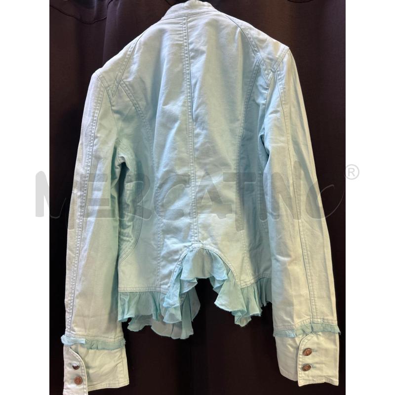 GIACCA DONNA VERSACE JEANS COUTURE CELESTE  | Mercatino dell'Usato Ciampino 3