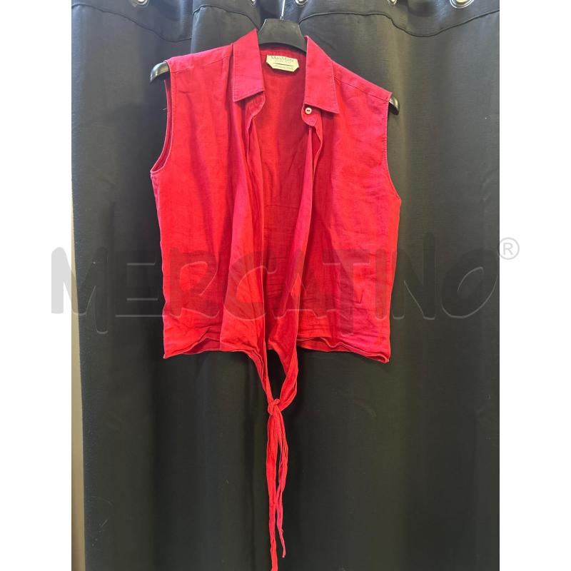 GILET DONNA ROSSO MAX MARA LINO | Mercatino dell'Usato Ciampino 1