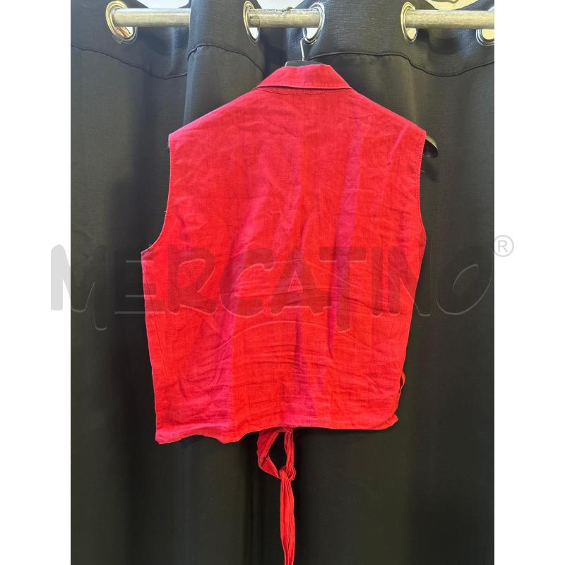 GILET DONNA ROSSO MAX MARA LINO | Mercatino dell'Usato Ciampino 3