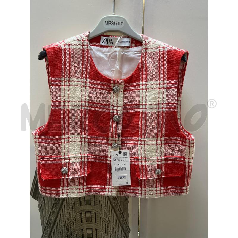 GILET DONNA ZARA NUOVO ROSSO BEIGE  | Mercatino dell'Usato Ciampino 1