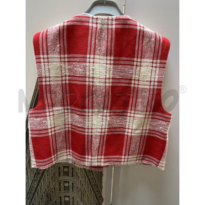 GILET DONNA ZARA NUOVO ROSSO BEIGE  | Mercatino dell'Usato Ciampino 5