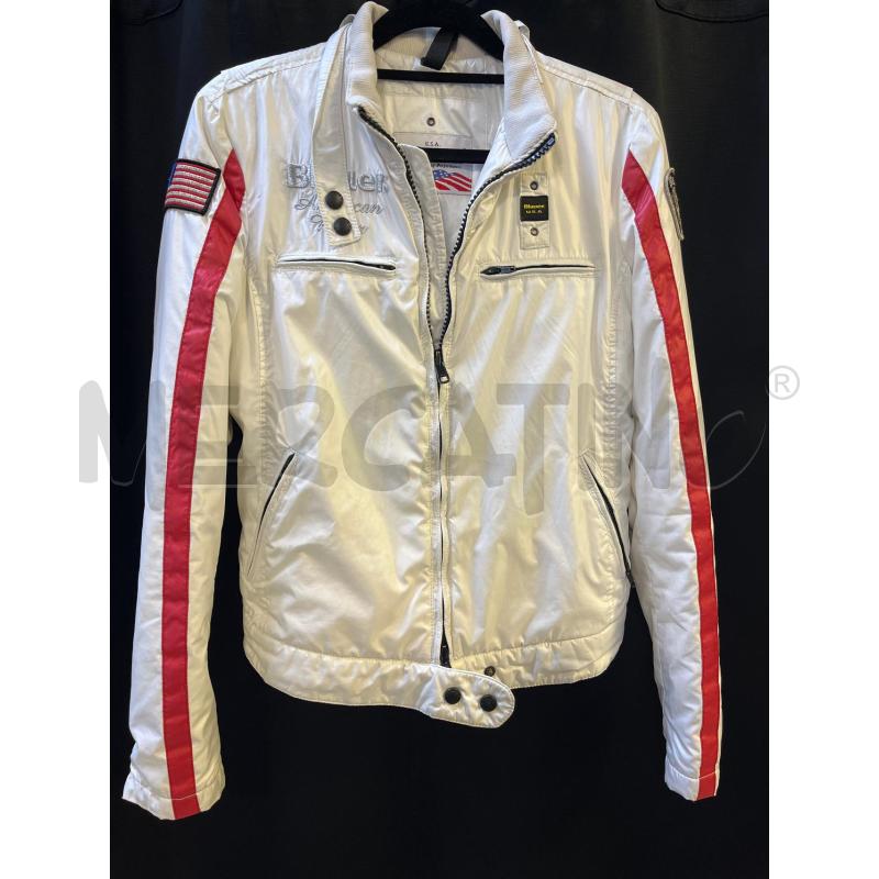 GIUBBINO DONNA BLAUER BIANCO STR NERE ROSSE | Mercatino dell'Usato Ciampino 1