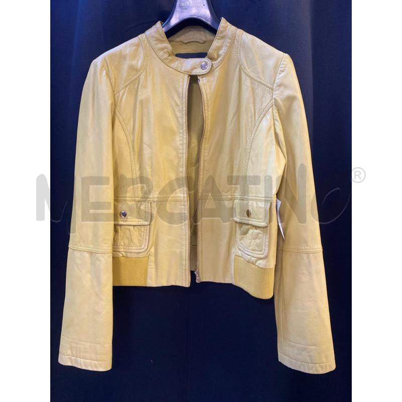 GIUBBINO DONNA PELLE MAX&CO GIALLO | Mercatino dell'Usato Ciampino 1