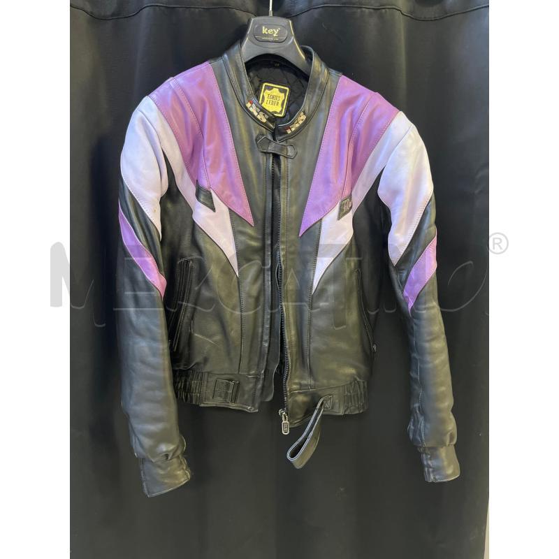 GIUBBOTTO UOMO PELLE IXS MOTO NERO VIOLA LILLA | Mercatino dell'Usato Ciampino 1