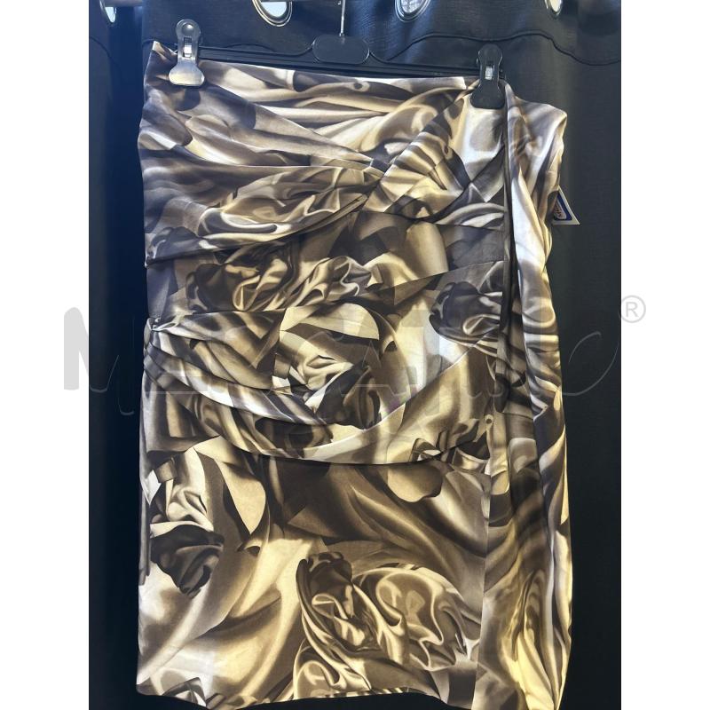 GONNA ESCADA FANATSIA BEIGE E MARRONE FIORI 100% SETA | Mercatino dell'Usato Ciampino 1