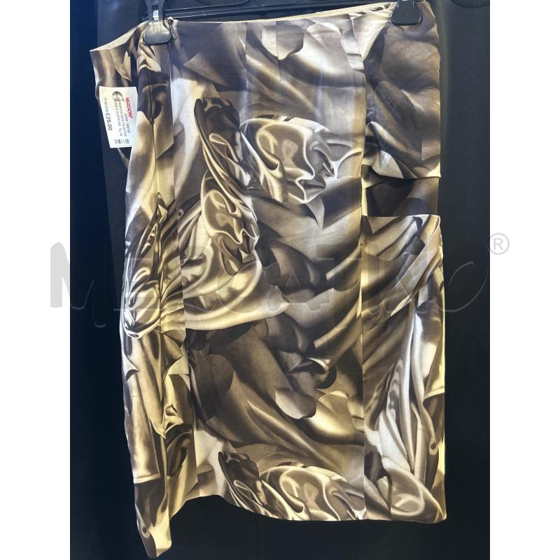 GONNA ESCADA FANATSIA BEIGE E MARRONE FIORI 100% SETA | Mercatino dell'Usato Ciampino 2