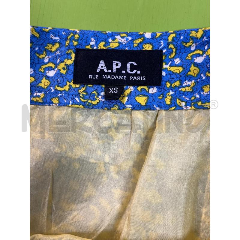 GONNA SETA CELESTE GIALLA FANT A.P.C  | Mercatino dell'Usato Ciampino 4