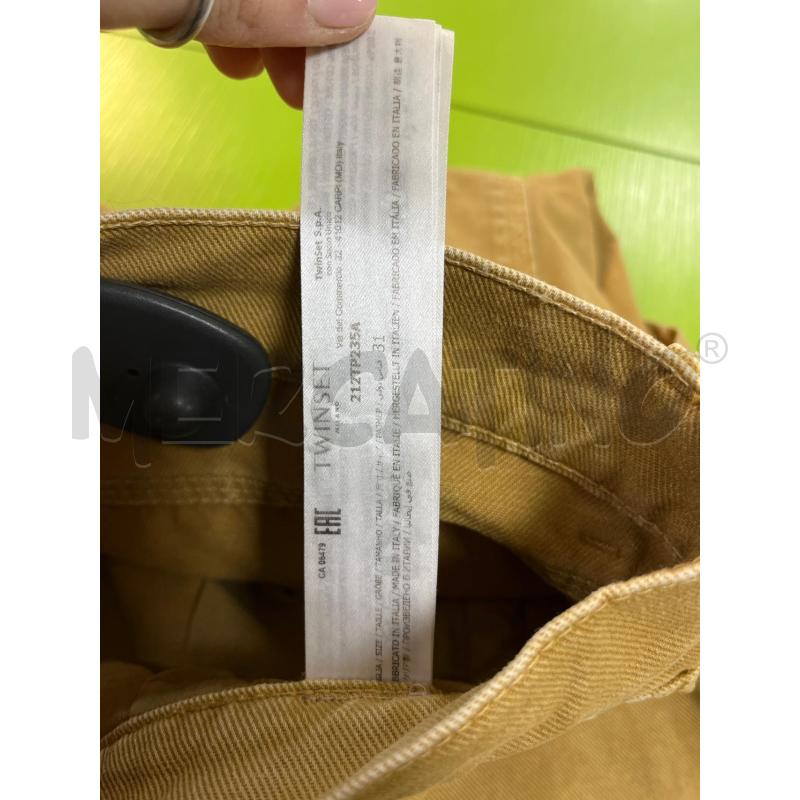 JEANS DONNA TWINSET GIALLO  | Mercatino dell'Usato Ciampino 4