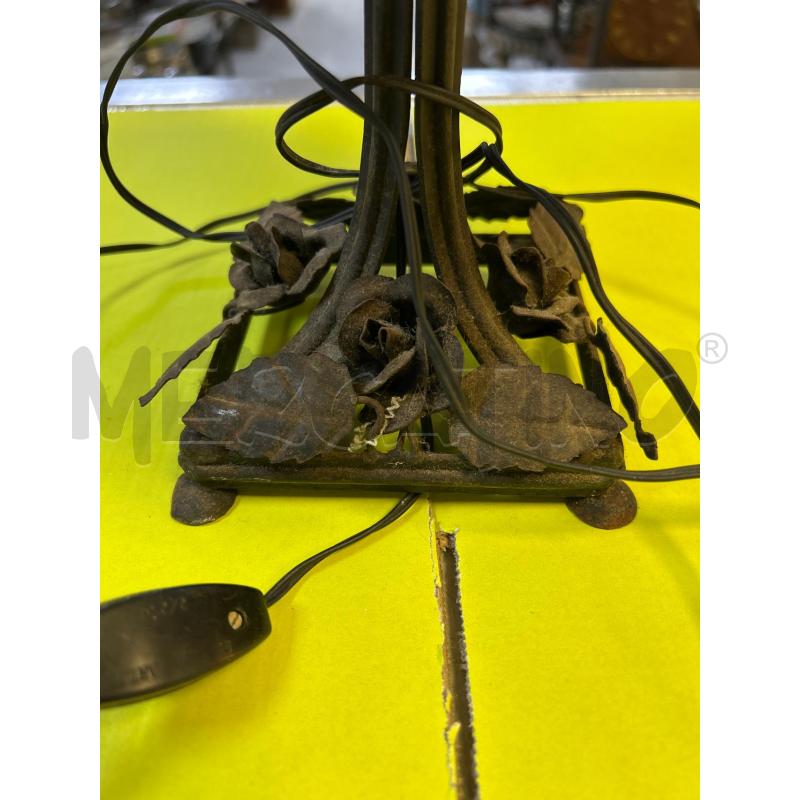 LAMPADA BASE FERRO ROSE CON CAPPELLO PANNA | Mercatino dell'Usato Ciampino 3