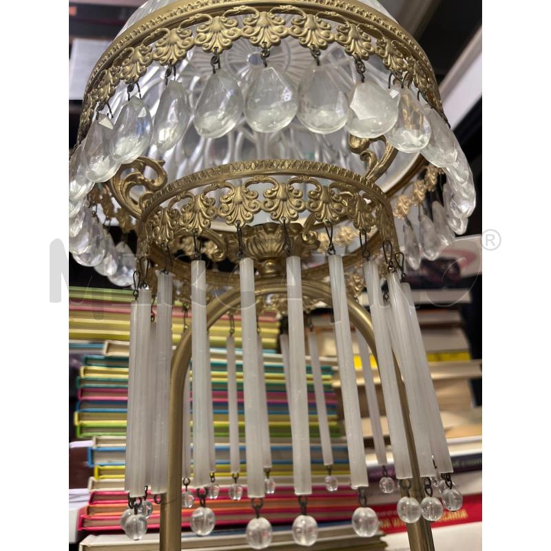 LAMPADA CERAMICA FIORI CAPPELLO IN CRISTALLO | Mercatino dell'Usato Ciampino 4