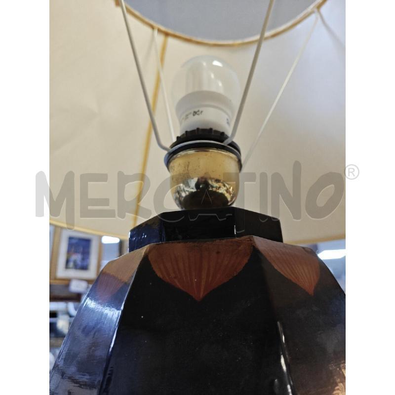 LAMPADA LACCATA GIAPPONESE FIORI NERA  | Mercatino dell'Usato Ciampino 4