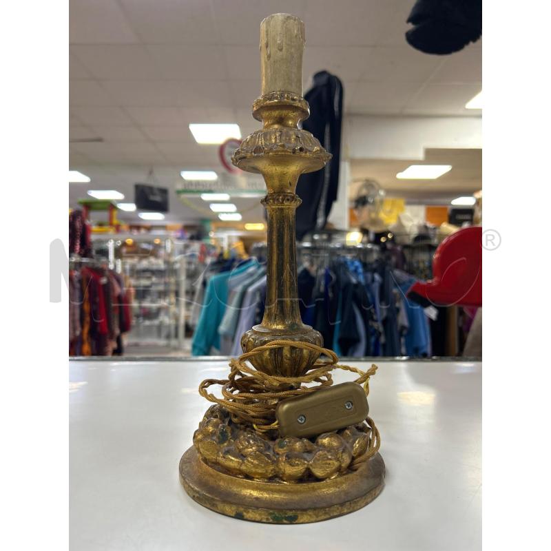 LAMPADA LEGNO DORATA NUMERATA EPOCA | Mercatino dell'Usato Ciampino 1