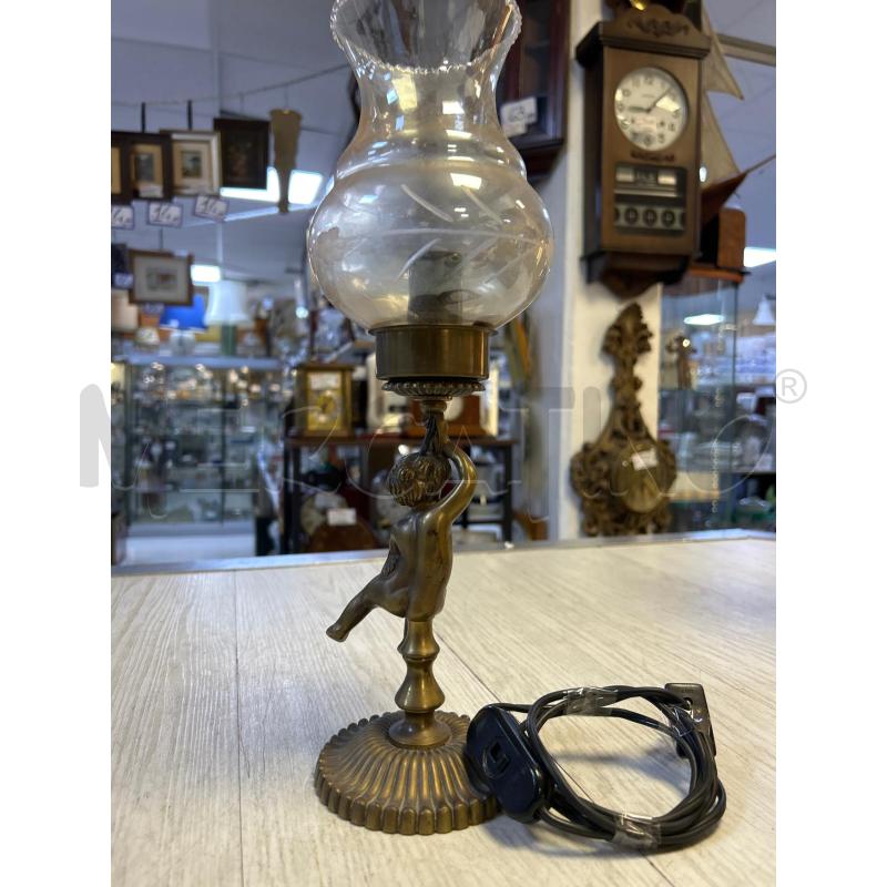 LAMPADA PUTTO IN OTTONE | Mercatino dell'Usato Ciampino 4