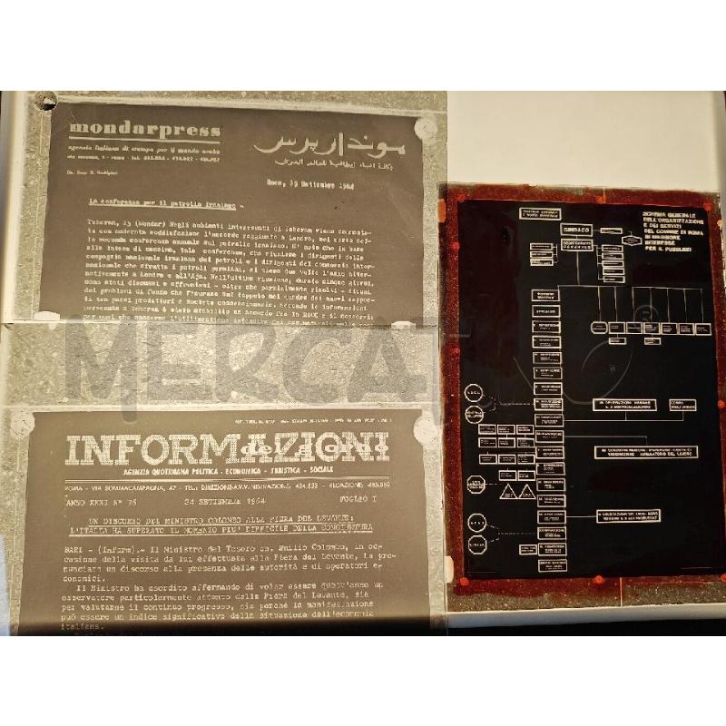 LASTRE FOTOMECCANICHE MEDIE SECONDA METÀ DEL '900 | Mercatino dell'Usato Ciampino 2