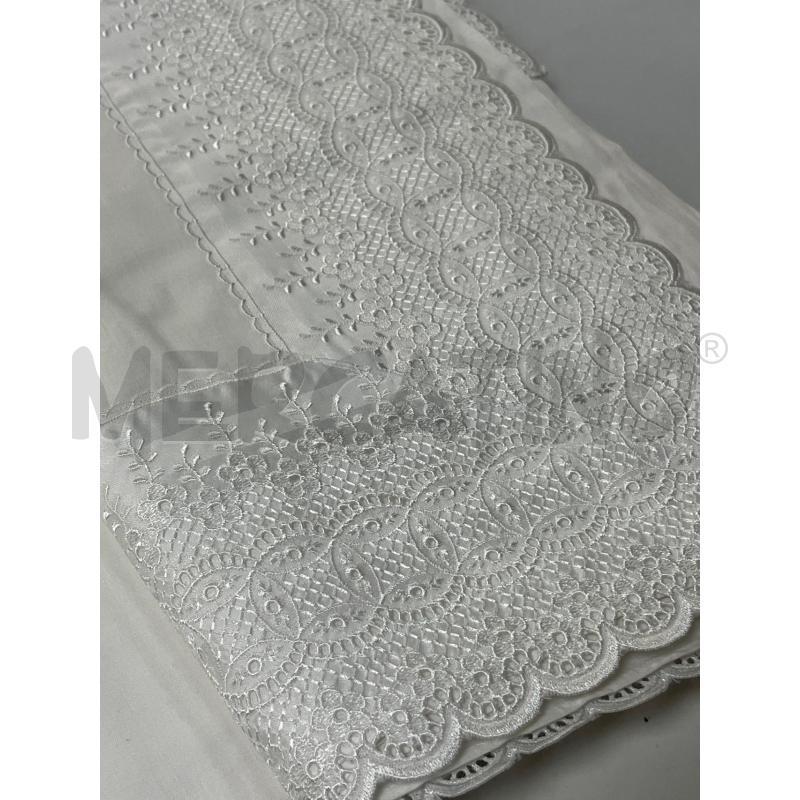 LENZUOLO MATRIMONIALE COMPLETO BIANCO PIZZO FIORELLINI | Mercatino dell'Usato Ciampino 3
