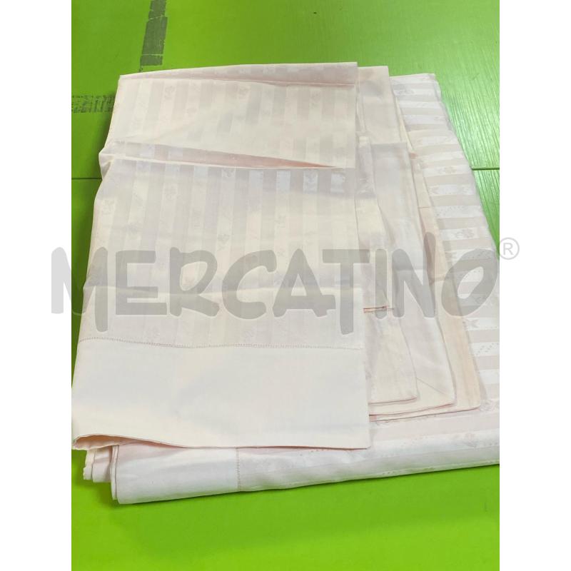 LENZUOLO MATRIMONIALE COMPLETO ROSA RASO | Mercatino dell'Usato Ciampino 2
