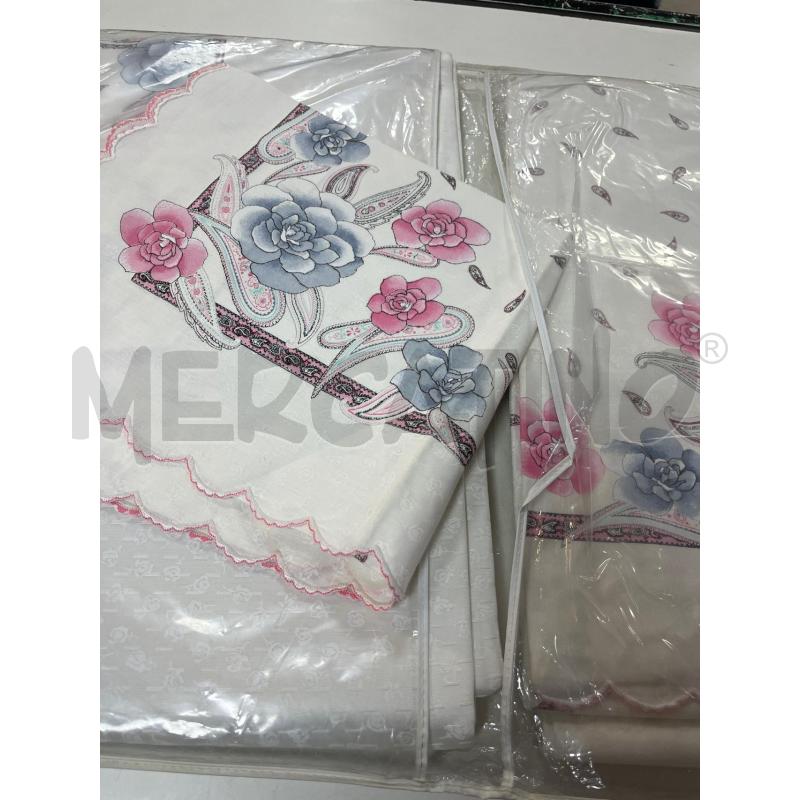 LENZUOLO MATRIMONIALE FIORI ROSA PZ5 | Mercatino dell'Usato Ciampino 2