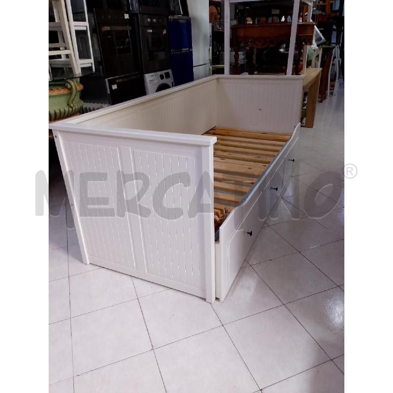 LETTO DIVANO 3 CASSETTI BIANCO LINEA HEMNES 80X200 | Mercatino dell'Usato Ciampino 1