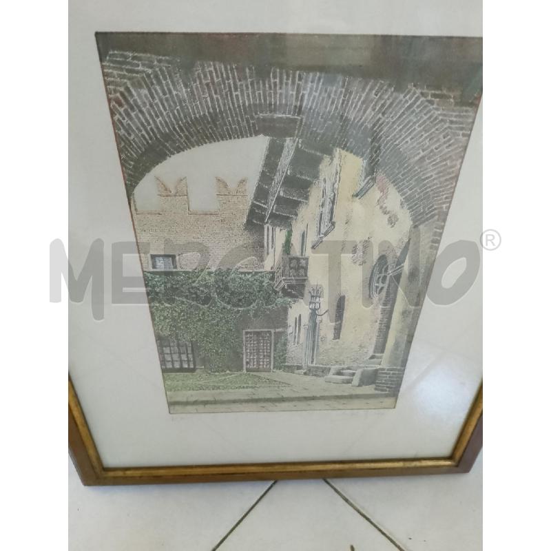 LITOGRAFIA SERGIO FIORA IL BALCONE DI GIULIETTA E ROMEO | Mercatino dell'Usato Ciampino 2