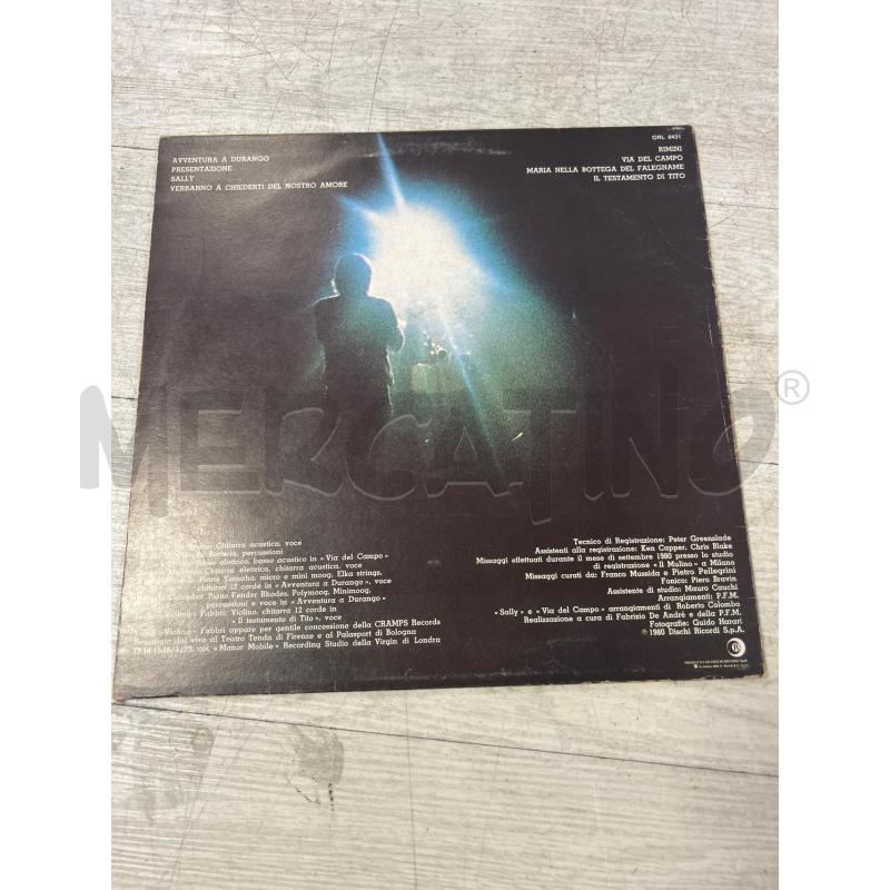 LP33 FABRIZIO DE ANDRÈ IN CONCERTO  | Mercatino dell'Usato Ciampino 2