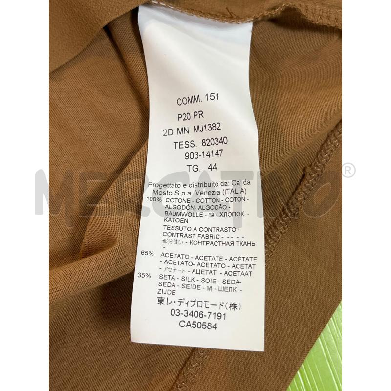 MAGLIA DONNA 1970 SEVENTY MARRONE COTONE E SETA | Mercatino dell'Usato Ciampino 4