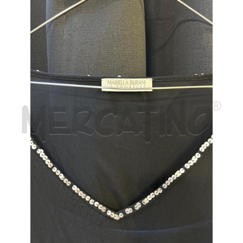 MAGLIA DONNA MARIELLA BURANI NERA TRASP PERLINE | Mercatino dell'Usato Ciampino 2