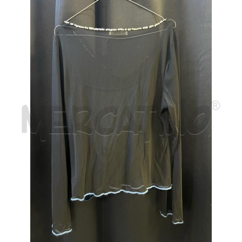 MAGLIA DONNA MARIELLA BURANI NERA TRASP PERLINE | Mercatino dell'Usato Ciampino 3