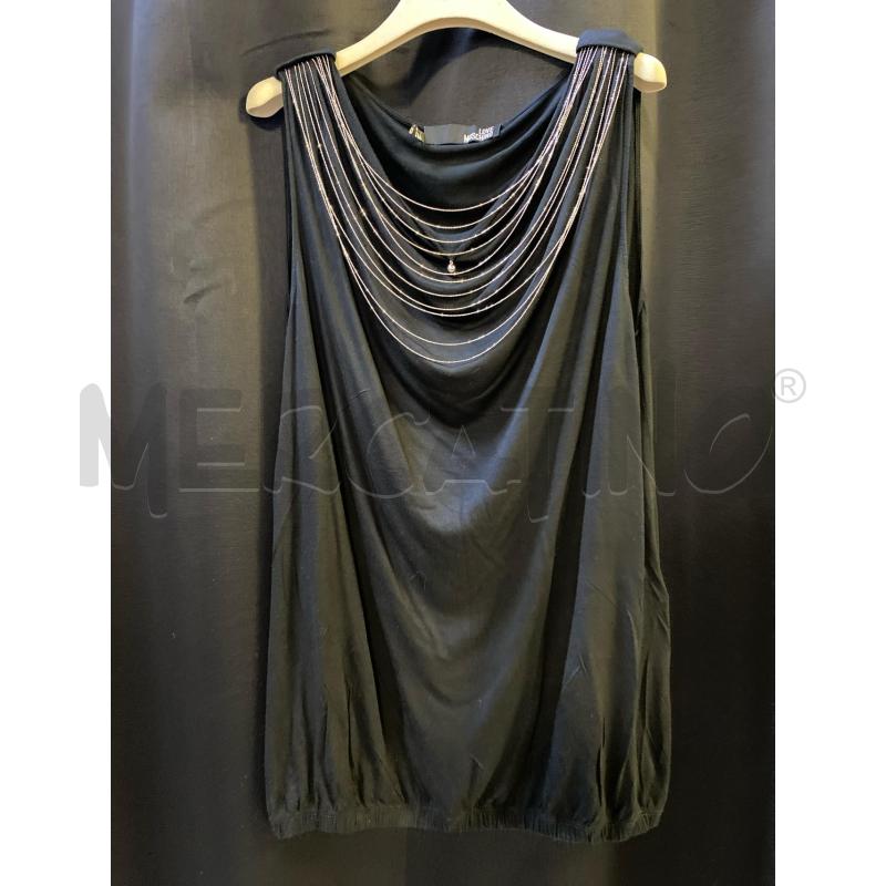 MAGLIA DONNA NO MANICHE MOSCHINO NERA STR BRILL COLLO | Mercatino dell'Usato Ciampino 1