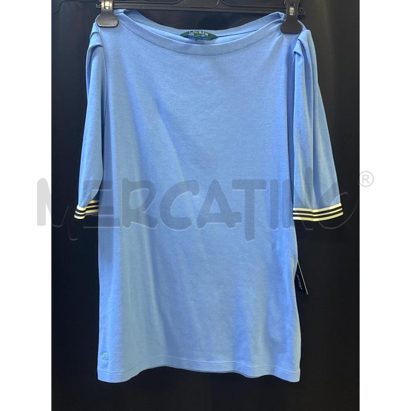 MAGLIA DONNA RALPH LAUREN MAN 3/4 AZZURRA | Mercatino dell'Usato Ciampino 1