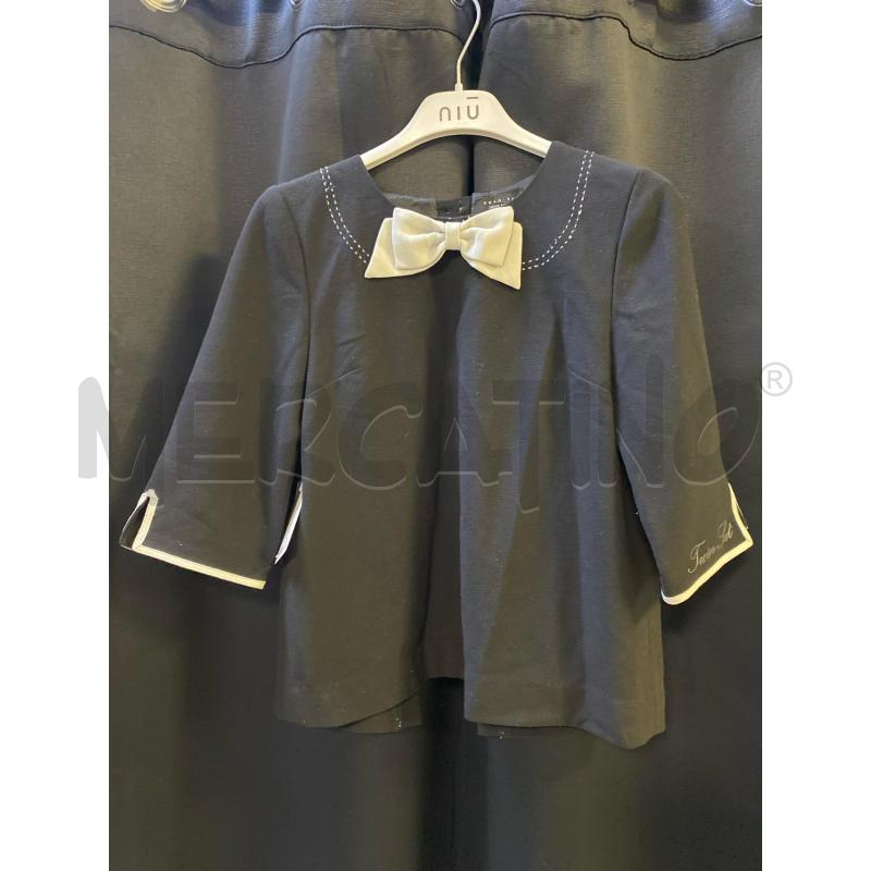 MAGLIA DONNA TWINSET NERA RIF BIANCHI FIORE COLLO BAINCO | Mercatino dell'Usato Ciampino 1