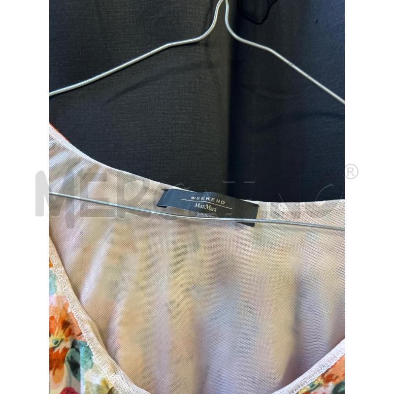 MAGLIA DONNA WEEKEND MAX MARA FIORI ROSA ARANCIO ECC | Mercatino dell'Usato Ciampino 2